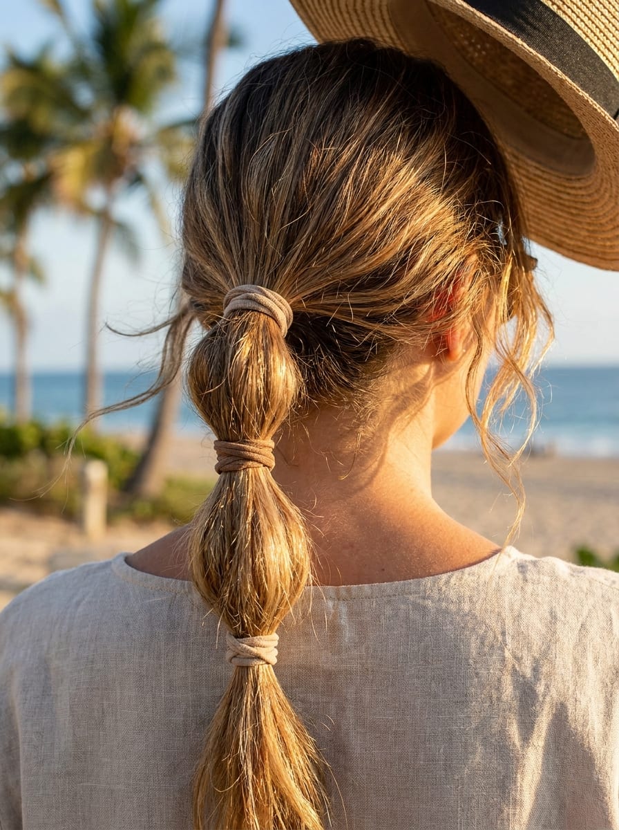 Bubble Ponytail - einfache Urlaubsfrisur
